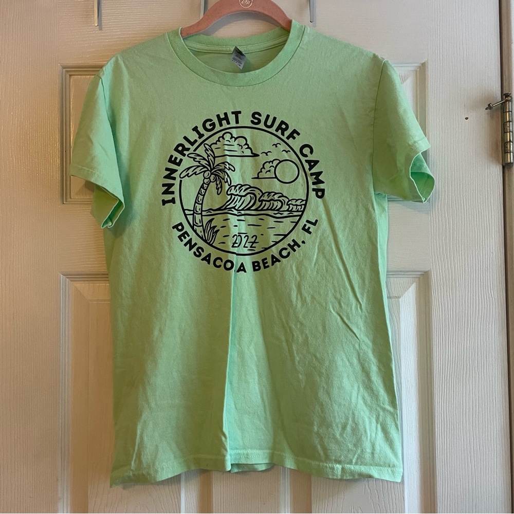 Gildan Small Lime Green Pensacola Beach Graphic T Shirt